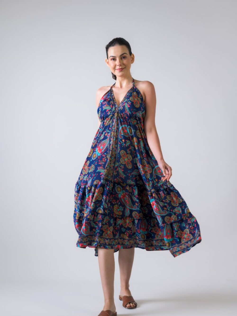 24.) Rhea Dori Pattern Dress (Assorted) - Picture 6 of 11